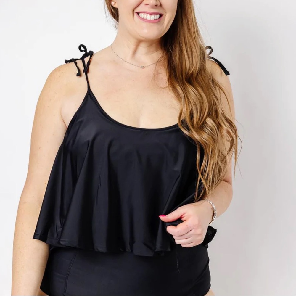 Solid Black Swing Top - Kortni Jeane
